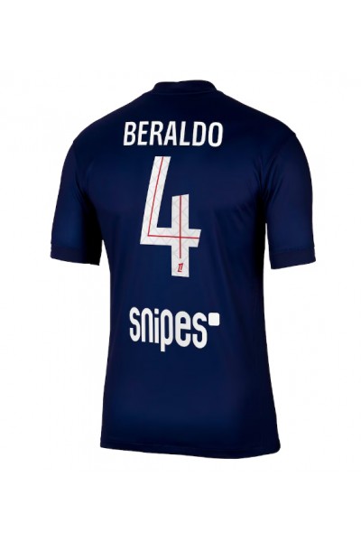 Paris Saint-Germain Lucas Beraldo #4 Jalkapallovaatteet Kotipaita 2025-26 Lyhythihainen Paris Saint-Germain Lucas Beraldo #4 Jalkapallovaatteet Kotipaita 2025-26 Lyhythihainen